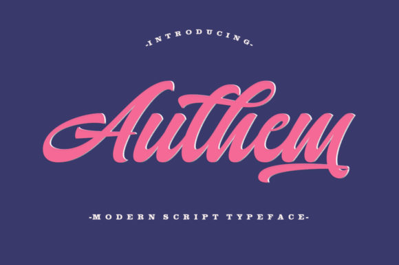 Authem: A Bold Script Font for Vintage Craft Projects