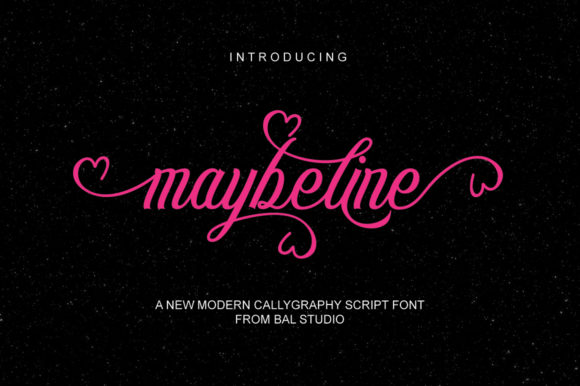 Maybeline: A Script Font for Bold Digital Branding