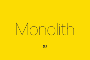 Monolith: A Font for Modern Editorial Design