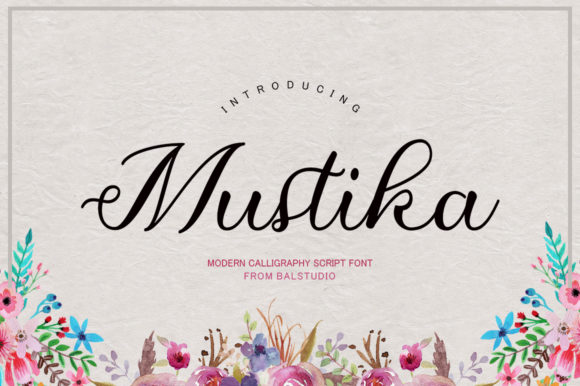 Mustika: A Script Font for Editorial Design and Branding