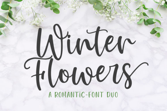Winter Flowers: A Script Handwritten Font for Sophisticated Branding